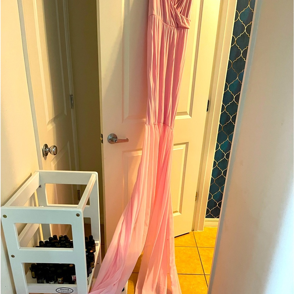 Cotton soft maternity or wedding dress with a beautiful 5 ft train!